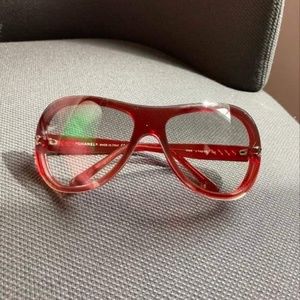 Chanel  Vintage Red Sunglasses